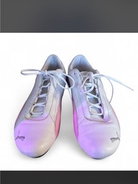 Puma Women’s White and Pink Driving Sneakers